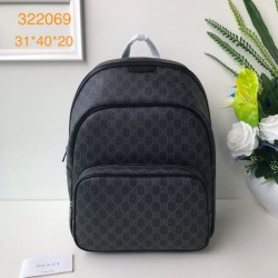Zaino GG Monogram Supreme Canvas Travel Carry 322069 Nero
