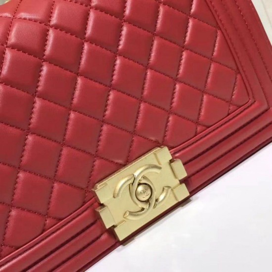 Riproduzione Fedele Borse Medium Boy Flap A67086 Rosso Golden imitazioni Replica Alta Qualità Borse Medium Boy Flap A67086 Rosso Golden