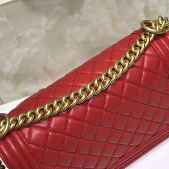 Riproduzione Fedele Borse Medium Boy Flap A67086 Rosso Golden imitazioni Replica Alta Qualità Borse Medium Boy Flap A67086 Rosso Golden