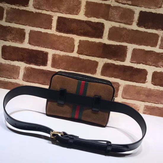 Riproduzione Fedele Ophidia Small Belt Bag 517076 Marrone imitazioni Replica Alta Qualità Ophidia Small Belt Bag 517076 Marrone