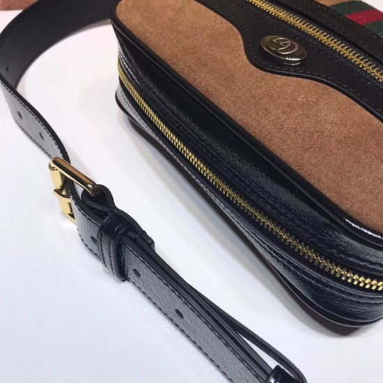 Riproduzione Fedele Ophidia Small Belt Bag 517076 Marrone imitazioni Replica Alta Qualità Ophidia Small Belt Bag 517076 Marrone