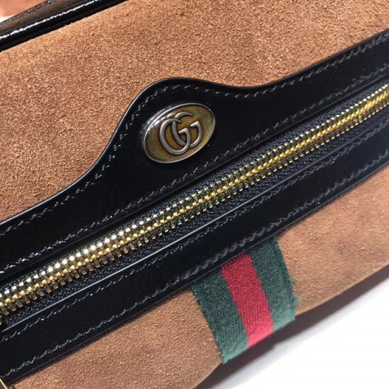 Riproduzione Fedele Ophidia Small Belt Bag 517076 Marrone imitazioni Replica Alta Qualità Ophidia Small Belt Bag 517076 Marrone