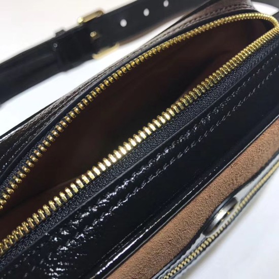 Riproduzione Fedele Ophidia Small Belt Bag 517076 Marrone imitazioni Replica Alta Qualità Ophidia Small Belt Bag 517076 Marrone