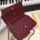 Replica Stitch Chain Grained Pelle di vitello Woc Borsa A33814 Claret Outlet Stitch Chain Grained Pelle di vitello Woc Borsa A33814 Claret imitazioni perfette