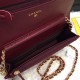 Replica Stitch Chain Grained Pelle di vitello Woc Borsa A33814 Claret Outlet Stitch Chain Grained Pelle di vitello Woc Borsa A33814 Claret imitazioni perfette