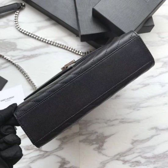 Replica YSL Saint Laurent Piccola Busta Borsa Grain Hardware argentato in rilievo Outlet YSL Saint Laurent Piccola Busta Borsa Grain Hardware argentato in rilievo imitazioni perfette