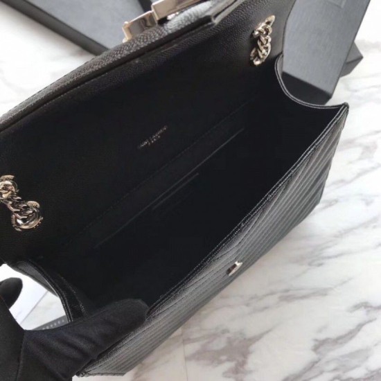 Replica YSL Saint Laurent Piccola Busta Borsa Grain Hardware argentato in rilievo Outlet YSL Saint Laurent Piccola Busta Borsa Grain Hardware argentato in rilievo imitazioni perfette