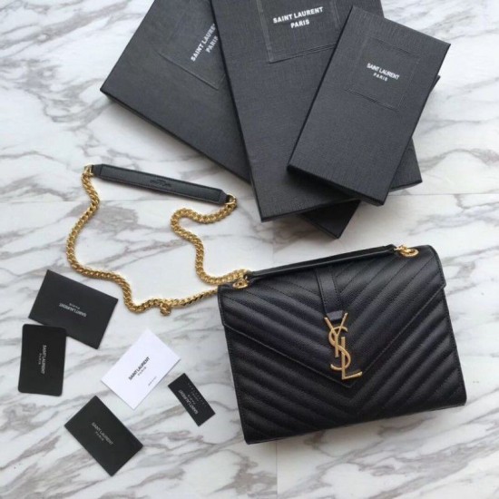 Replica YSL Saint Laurent Piccola Busta Borsa 1:1 Grain Hardware dorato goffrato Outlet YSL Saint Laurent Piccola Busta Borsa Replica Grain Hardware dorato goffrato imitazioni perfette