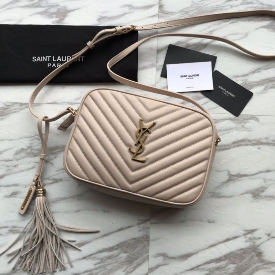 Replica YSL Saint Laurent Medium LouLou Chain Borsa Matelasse Albicocca in pelle Outlet YSL Saint Laurent Medium LouLou Chain Borsa Matelasse Albicocca in pelle imitazioni perfette
