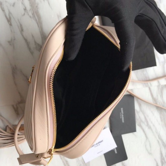 Replica YSL Saint Laurent Medium LouLou Chain Borsa Matelasse Albicocca in pelle Outlet YSL Saint Laurent Medium LouLou Chain Borsa Matelasse Albicocca in pelle imitazioni perfette