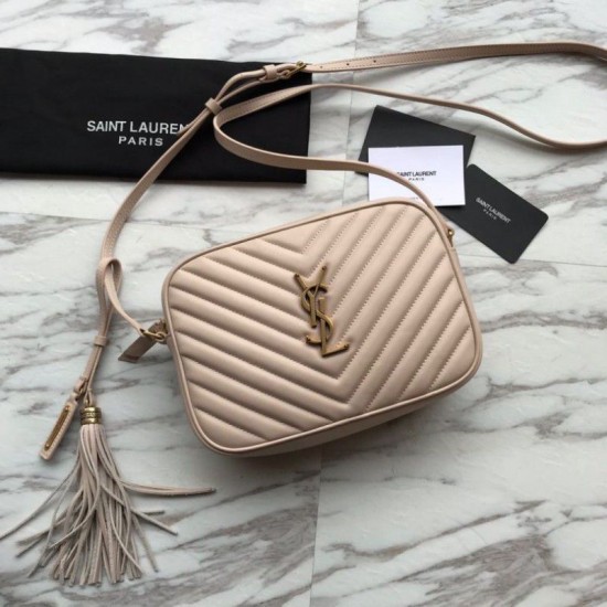 Replica YSL Saint Laurent Medium LouLou Chain Borsa Matelasse Albicocca in pelle Outlet YSL Saint Laurent Medium LouLou Chain Borsa Matelasse Albicocca in pelle imitazioni perfette