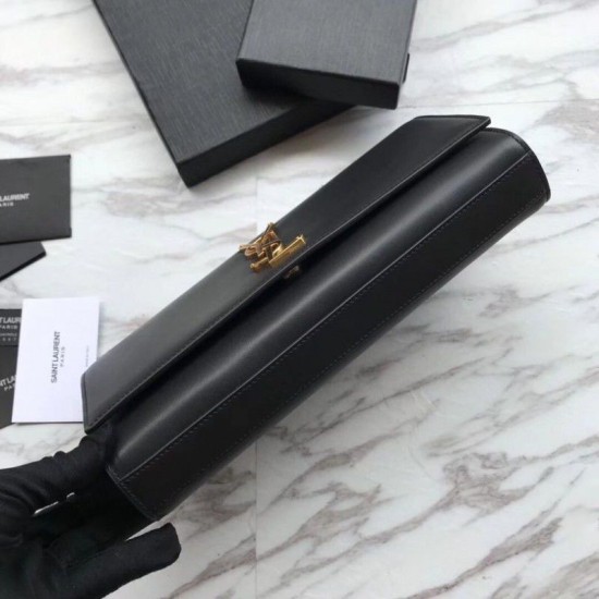 Imitazione Portafoglio YSL Saint Laurent Classic Monogram in pelle liscia nera imitazioni perfette