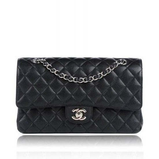 Classic Flap Originale pelle Caviar Jumbo Borse A58600 Y07352 nero imitazioni perfette