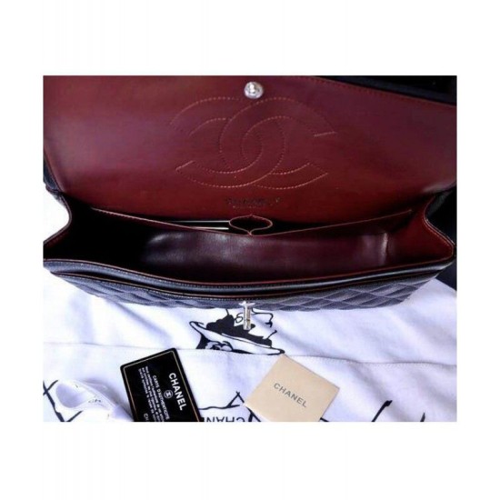 Classic Flap Originale pelle Caviar Jumbo Borse A58600 Y07352 nero imitazioni perfette