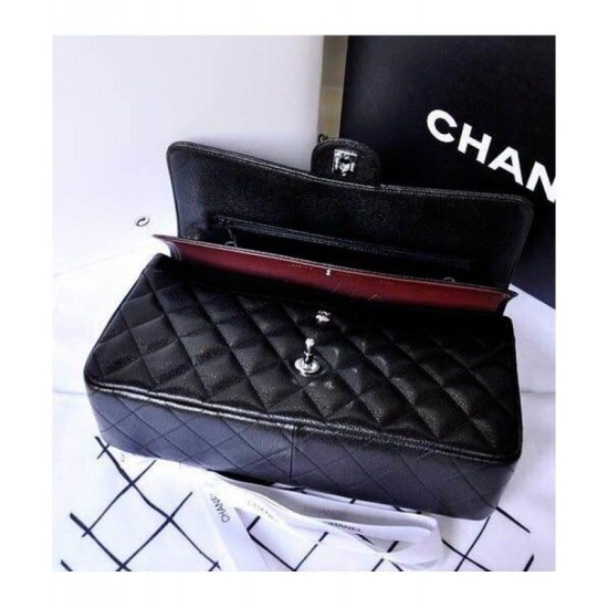 Classic Flap Originale pelle Caviar Jumbo Borse A58600 Y07352 nero imitazioni perfette