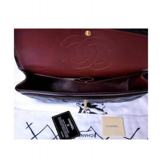 Classic Flap Originale pelle Caviar Jumbo Borse A58600 Y07352 nero imitazioni perfette