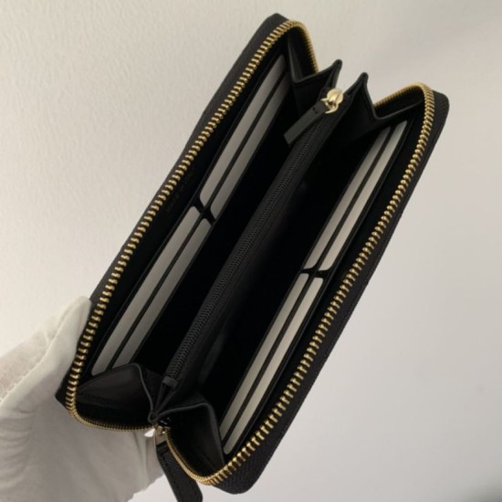 Dupe Portafoglio in metallo dorato in pelle di vitello AP1899 nero imitazioni perfette Replica Portafoglio in metallo dorato in pelle di vitello AP1899 nero Griffate