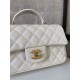 Dupe Mini Borsa con Patta in Pelle di Vitello Granata con Manico Superiore AS2431 Bianco imitazioni perfette Replica Mini Borsa con Patta in Pelle di Vitello Granata con Manico Superiore AS2431 Bianco Griffate