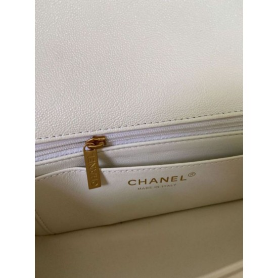Dupe Mini Borsa con Patta in Pelle di Vitello Granata con Manico Superiore AS2431 Bianco imitazioni perfette Replica Mini Borsa con Patta in Pelle di Vitello Granata con Manico Superiore AS2431 Bianco Griffate