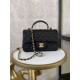 Dupe Mini Borsa con Patta in Pelle di Vitello Granata con Manico Superiore AS2431 Nero imitazioni perfette Replica Mini Borsa con Patta in Pelle di Vitello Granata con Manico Superiore AS2431 Nero Griffate