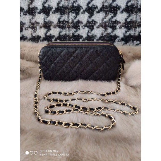 Dupe Borsa con pattina A82972 Nera imitazioni perfette Replica Borsa con pattina A82972 Nera Griffate