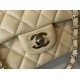 Dupe Borsa classica con patta A1112 Hardware in oro albicocca imitazioni perfette Replica Borsa classica con patta A1112 Hardware in oro albicocca Griffate