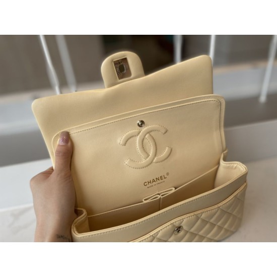 Dupe Borsa classica con patta A1112 Hardware in oro albicocca imitazioni perfette Replica Borsa classica con patta A1112 Hardware in oro albicocca Griffate