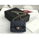 Dupe Mini borsa a tracolla classica con patta A1115 Hardware nero argento imitazioni perfette Replica Mini borsa a tracolla classica con patta A1115 Hardware nero argento Griffate