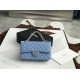 Dupe Borsa classica con patta A1112 Hardware oro blu cielo imitazioni perfette Replica Borsa classica con patta A1112 Hardware oro blu cielo Griffate