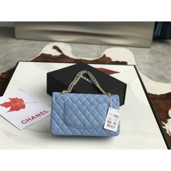 Dupe Borsa classica con patta A1112 Hardware oro blu cielo imitazioni perfette Replica Borsa classica con patta A1112 Hardware oro blu cielo Griffate