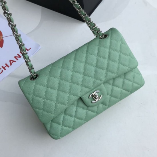 Dupe Imitazioni borse griffate Classica In Pelle Di Vitello Grana A1112 Verde Chiaro imitazioni perfette Replica borse griffate Classica In Pelle Di Vitello Grana A1112 Verde Chiaro Griffate