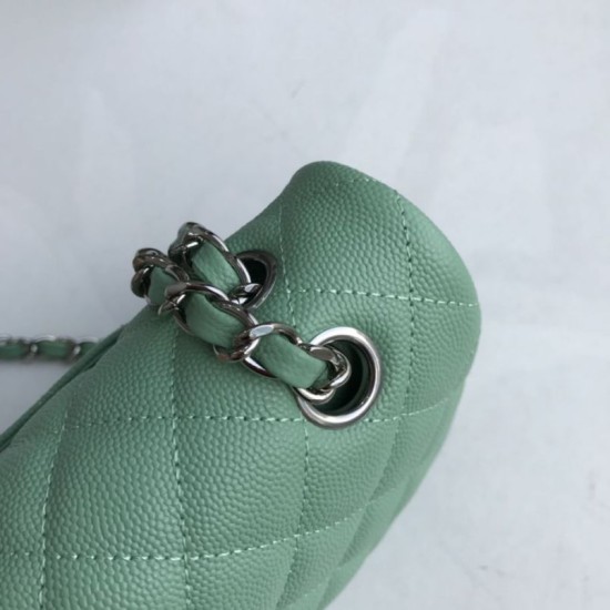 Dupe Imitazioni borse griffate Classica In Pelle Di Vitello Grana A1112 Verde Chiaro imitazioni perfette Replica borse griffate Classica In Pelle Di Vitello Grana A1112 Verde Chiaro Griffate