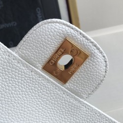Borsa classica con pattina in pelle di vitello granato A1112 Bianco