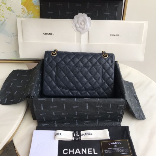 Dupe Borsa Classica In Pelle Di Vitello Grana A1112 Blu Scuro imitazioni perfette Replica Borsa Classica In Pelle Di Vitello Grana A1112 Blu Scuro Griffate
