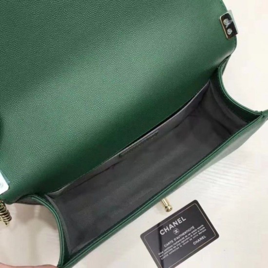 Riproduzione Fedele Le Boy Medium Borsa in pelle vellutata Classic Flap verde imitazioni Replica Alta Qualità Le Boy Medium Borsa in pelle vellutata Classic Flap verde