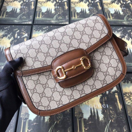 Anteprima esclusiva online di 1955 Horsebit Bag Coffee imitazioni perfette