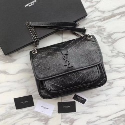 Borsa a catena media YSL Saint Laurent nera