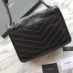 Riproduzione Fedele Borsa a catena media YSL Saint Laurent nera imitazioni Replica Alta Qualità Borsa a catena media YSL Saint Laurent nera