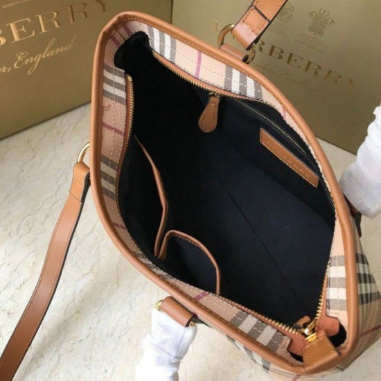 Burberry Borsa Replica per manico in PVC Marrone Dupe Perfetta Cloni Firmate Burberry Borsa Replica per manico in PVC Marrone imitazioni