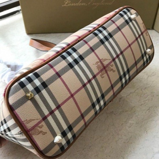 Burberry Borsa Replica per manico in PVC Marrone Dupe Perfetta Cloni Firmate Burberry Borsa Replica per manico in PVC Marrone imitazioni