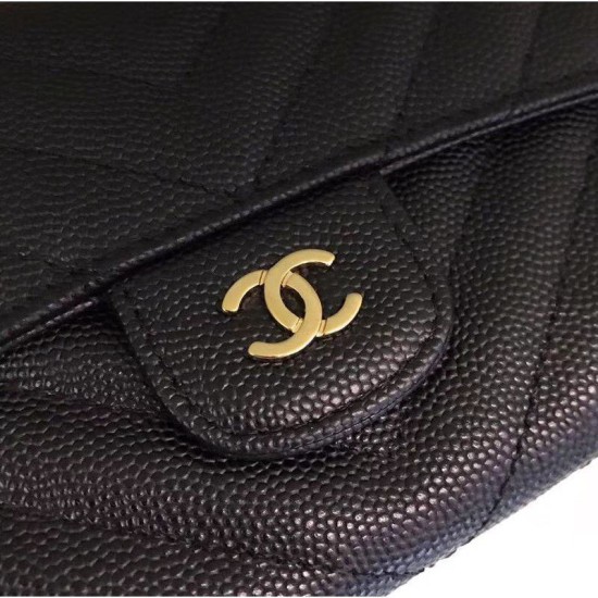 Riproduzione Fedele Pari replica Long Portafoglio Caviar Leather A31506 Black imitazioni Replica Alta Qualità Pari Long Portafoglio Caviar Leather A31506 Black