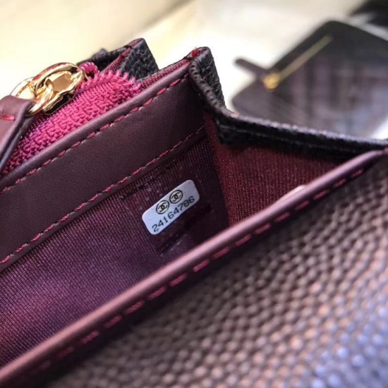 Riproduzione Fedele Pari replica Long Portafoglio Caviar Leather A31506 Black imitazioni Replica Alta Qualità Pari Long Portafoglio Caviar Leather A31506 Black