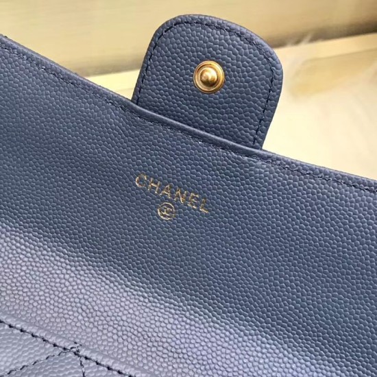 Riproduzione Fedele Long Portafoglio Caviar Leather A31506 Blue imitazioni Replica Alta Qualità Long Portafoglio Caviar Leather A31506 Blue