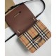 Riproduzione Fedele Mini Vintage Check e Leather D-ring Borse Black imitazioni Replica Alta Qualità Mini Vintage Check e Leather D-ring Borse Black