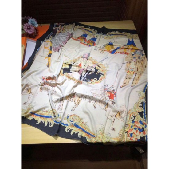 Replica Alta Qualità Sciarpe di seta di cachemire Hermes 140 nero