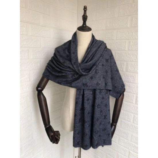 Riproduzione Fedele Sciarpa classica in cashmere grigio imitazioni Replica Alta Qualità Sciarpa classica in cashmere grigio