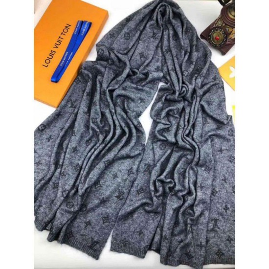 Riproduzione Fedele Sciarpa classica in cashmere grigio imitazioni Replica Alta Qualità Sciarpa classica in cashmere grigio