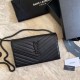 Cloni Firmate Portafoglio con catena YSL Saint Laurent con busta a catena in pelle martellata nera nera hardware imitazioni