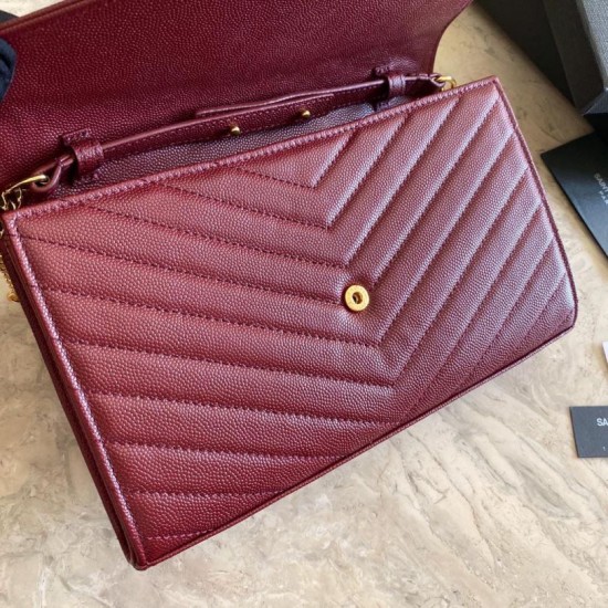 Clarinetto in pelle martellata YSL Saint Laurent con busta con catena a busta Dupe Perfetta Cloni Firmate Clarinetto in pelle martellata YSL Saint Laurent con busta con catena a busta imitazioni