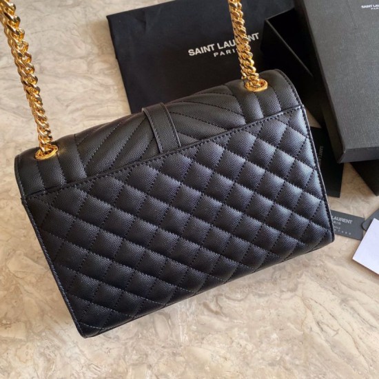 Cloni Firmate Borsa per busta media YSL Saint Laurent Mix Matelasse nera in oro imitazioni